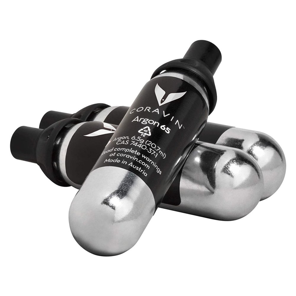 Coravin Gas Capsules 3 Pack Silver And Black 