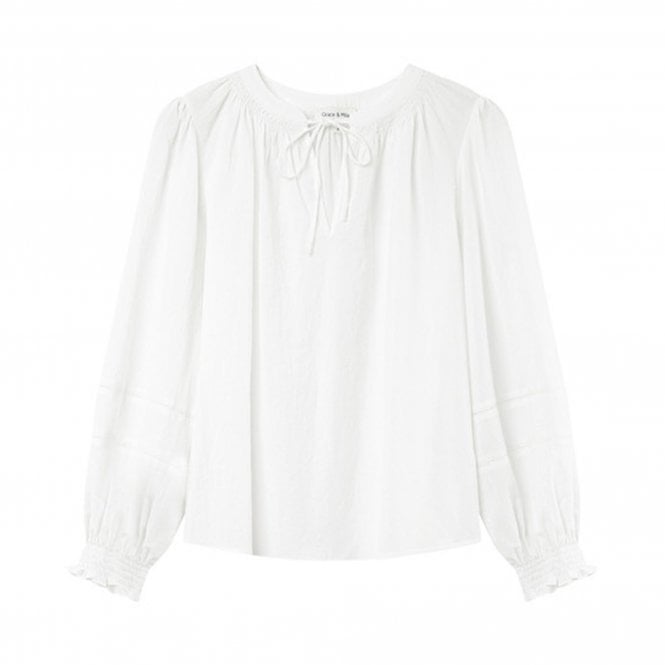 Grace & Mila Janice Blouse White