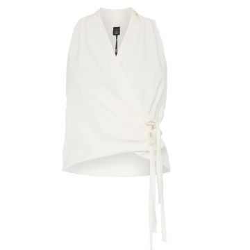 Marella Dimitri Top-Woven Waistcoat Wool White